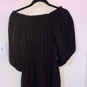 Black off the shoulder romper with pockets!